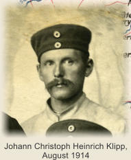 Johann Christoph Heinrich Klipp, August 1914