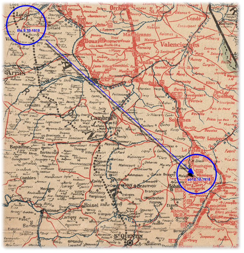 bis 9.10.1918 ab12.10.1918